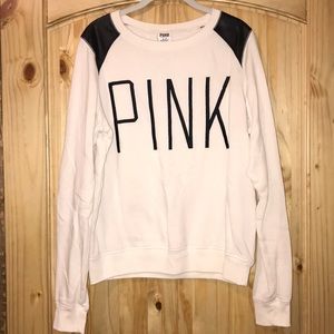VS PINK white crew neck NWOT